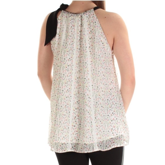 NWT Cynthia Rowley White Floral Halter Style Sleeveless Top Size XS - Picture 2 of 9
